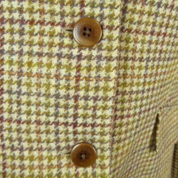 Brooks Brothers Blazer chesterfield houndstooth plaid velvet collar wool 10 - Picture 3 of 10